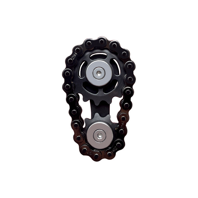 Stainless Steel Chain Gear Fidget Spinner - Mechanical EDC Adult Stress Relief Toy, Silent Spinning, Metal Fidget Gadget for Focus & Relaxation