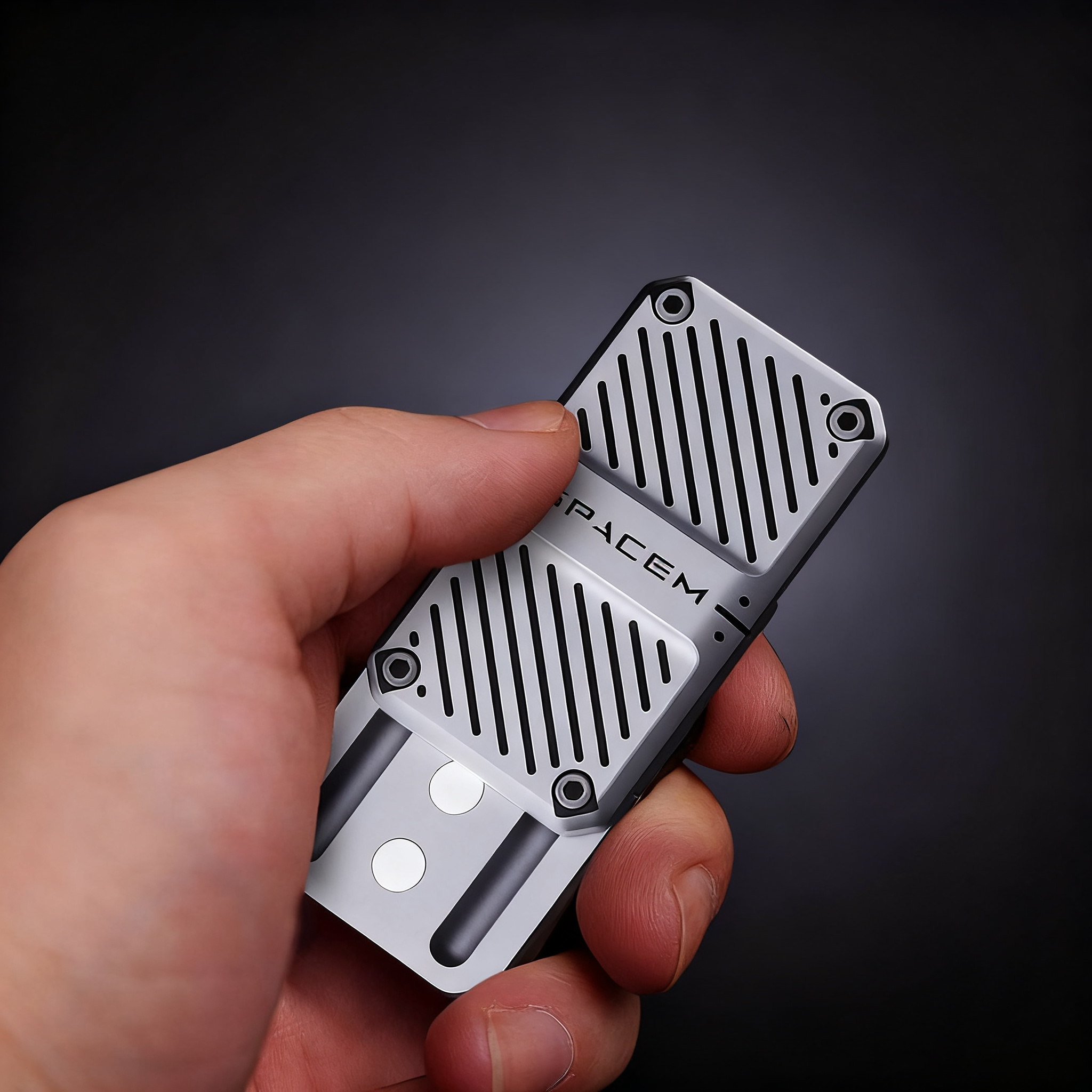 Pulse Magnetic Fidget Slider - EDC Metal Push Card with Luminous Accents & Crisp Magnetic Clicks for Stress Relief