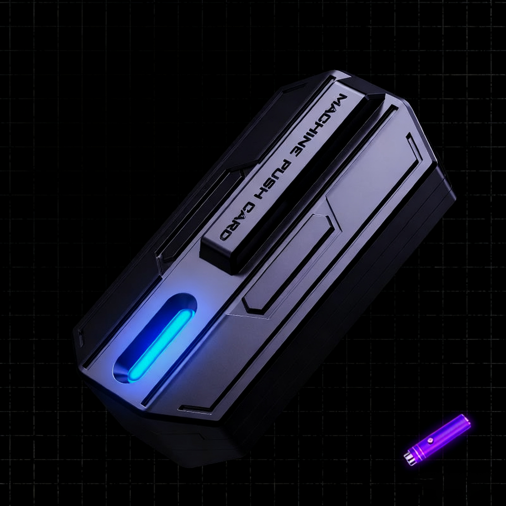 Pulse Magnetic Fidget Slider - EDC Metal Push Card with Luminous Accents & Crisp Magnetic Clicks for Stress Relief