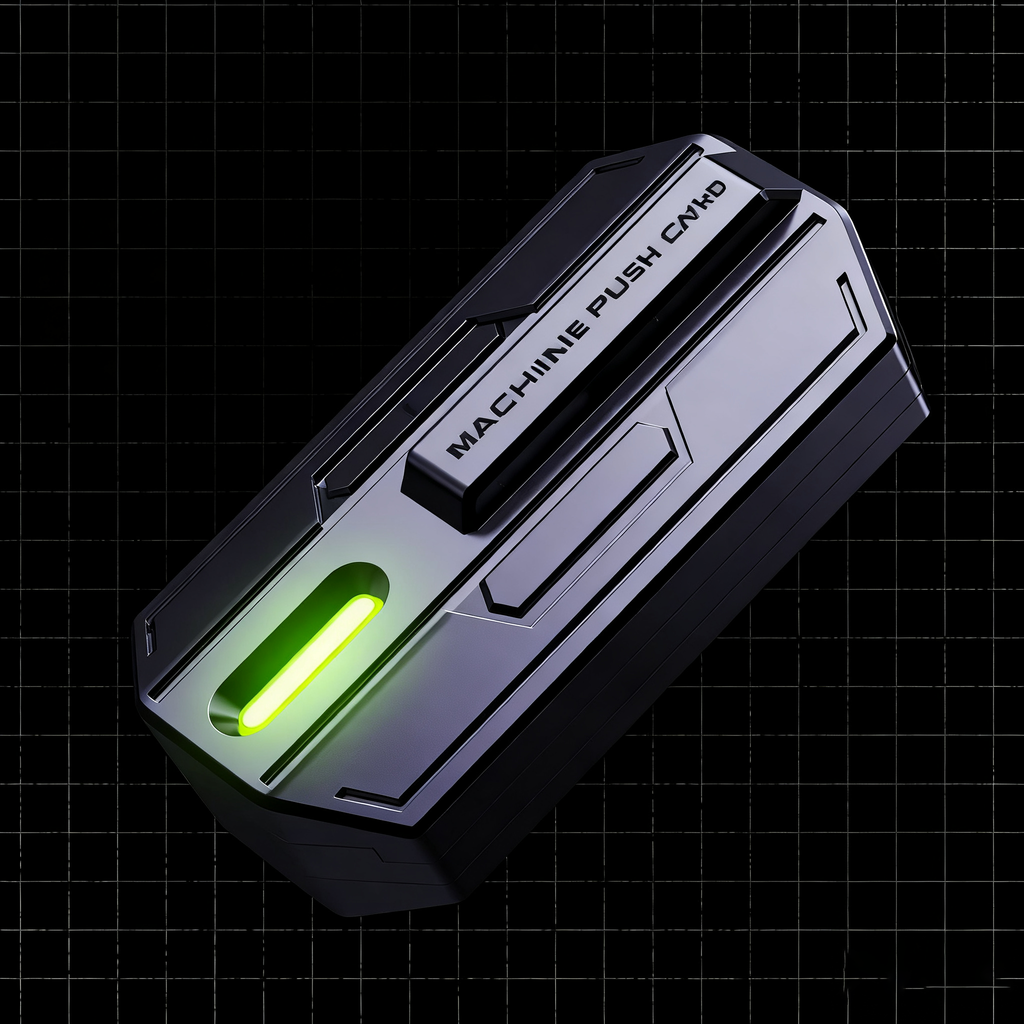 Pulse Magnetic Fidget Slider - EDC Metal Push Card with Luminous Accents & Crisp Magnetic Clicks for Stress Relief